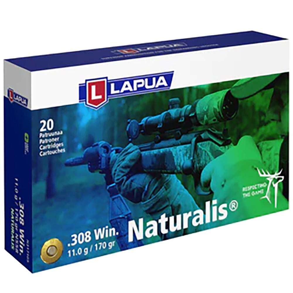 Ammunition Lapua Ammunition Ready Series 308Win Lapua Rifle Ammo  308 Winchester 170gr Naturalis Solid bx/20 • Model: Ready Series